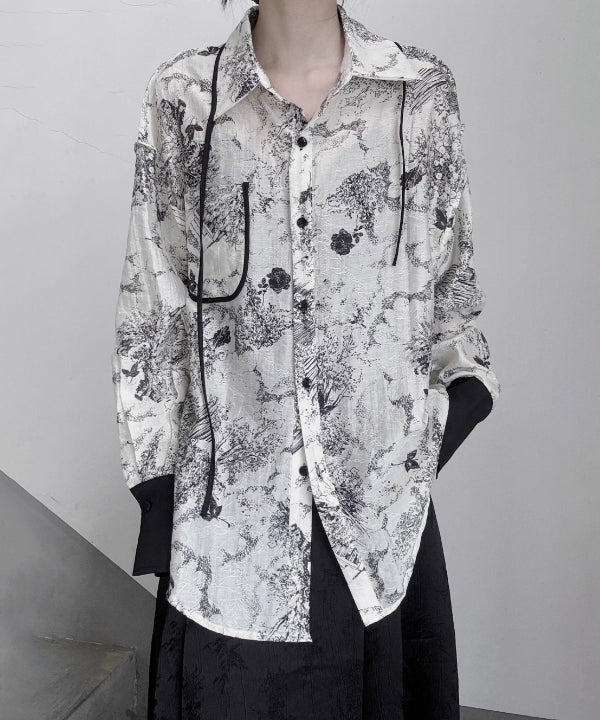 Ink Print Blouse